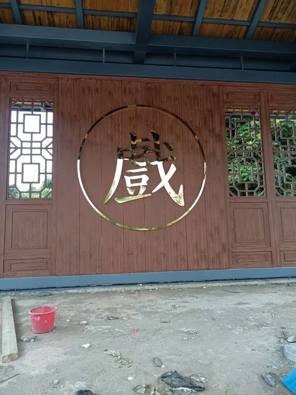 廊架护栏木纹漆，钢结构仿木纹漆，仿古木纹漆批发厂家