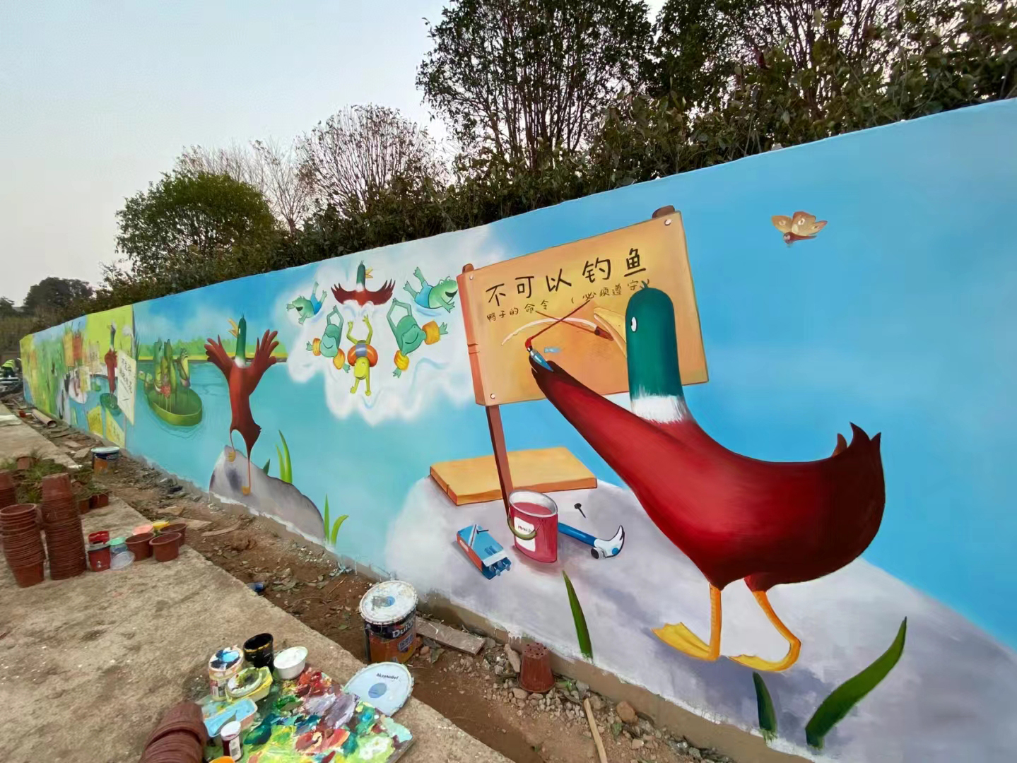 乡村振兴墙绘彩绘壁画公司